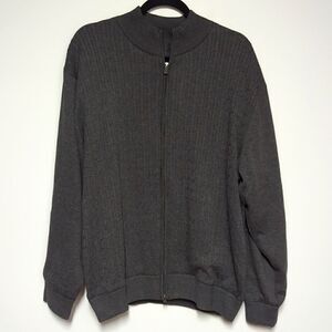NWT F/X Fusion Charcoal Gray Zip Sweater